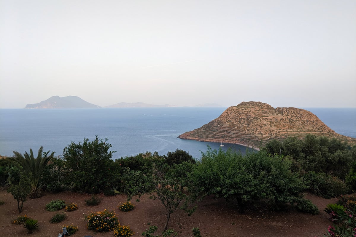 Coastal landscape and sea views on Filicudi