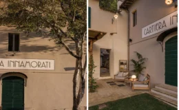 Exterior view of a charming building labeled 