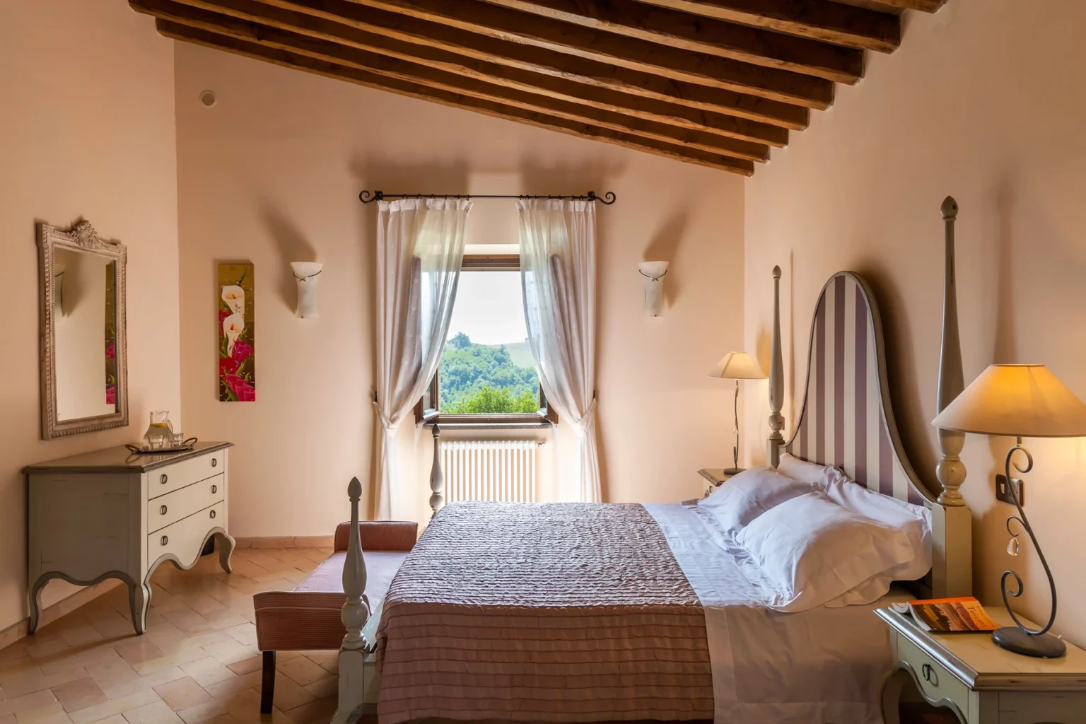 Bisenzio_Historic_Tower_Spacious_Double_Bedroom_Countryside_View.webp | Only on SopranoVillas
